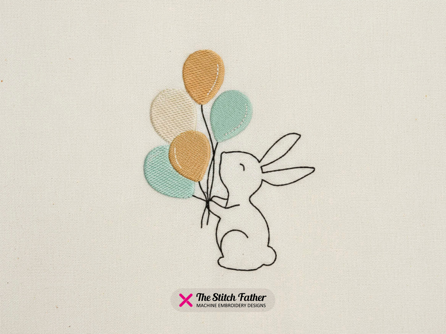 Bunny with Balloons