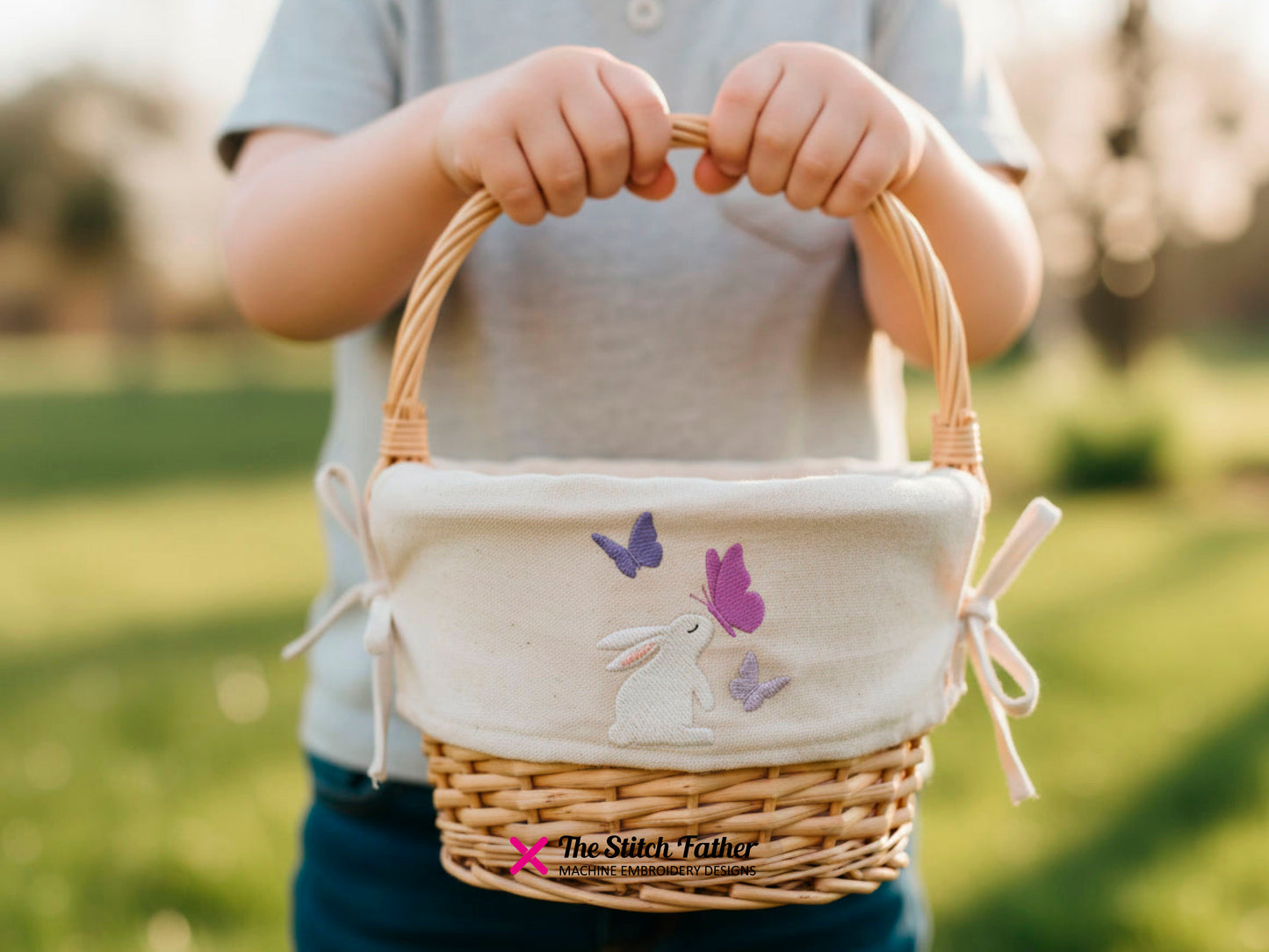 Lapin avec papillons