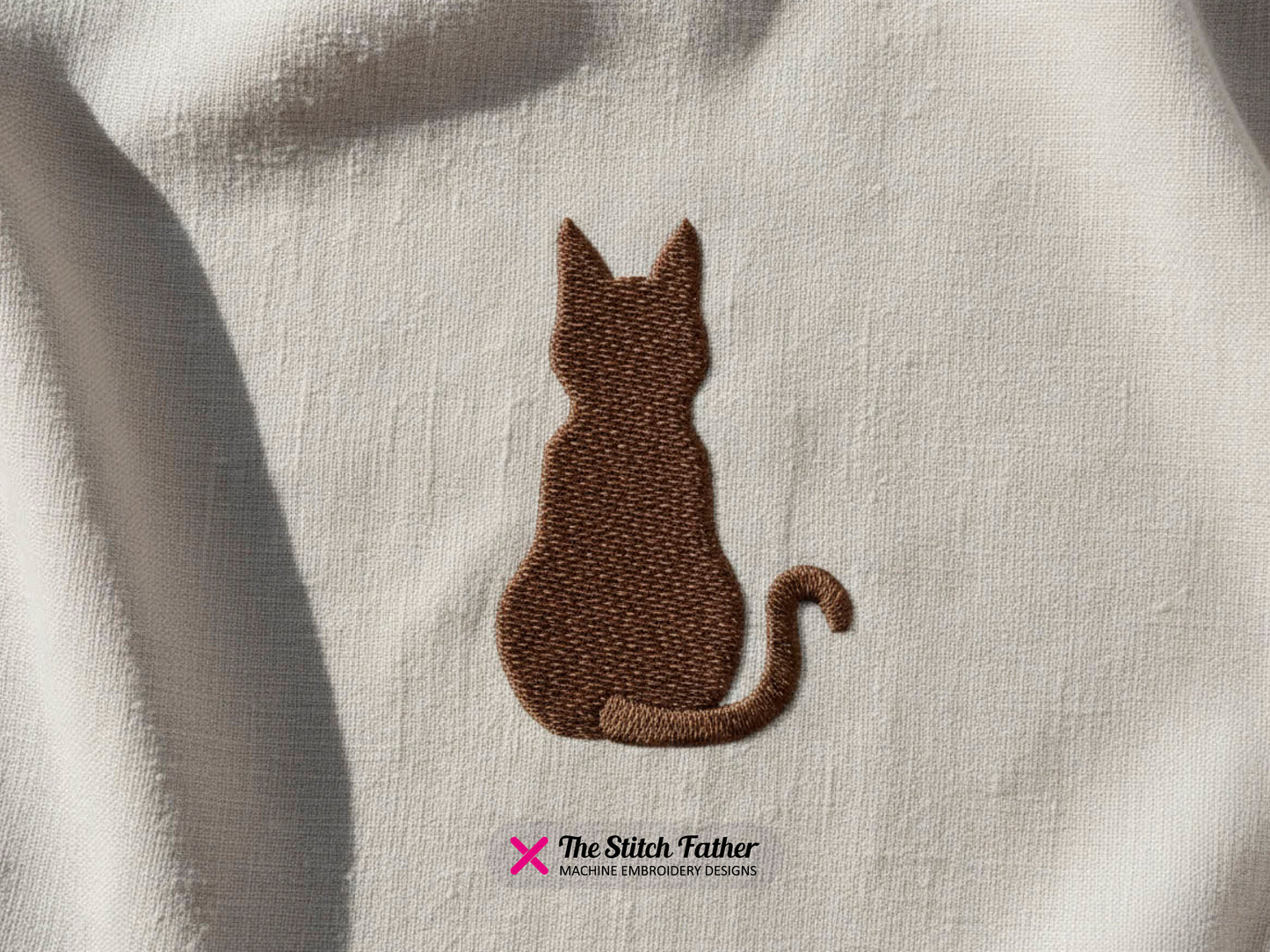 Silhouette de dos de mini chat