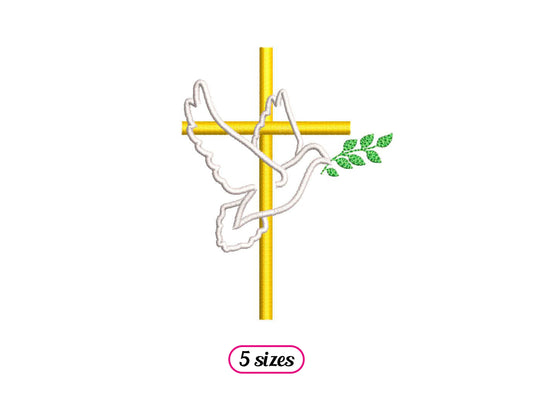 Christian Cross with Dove