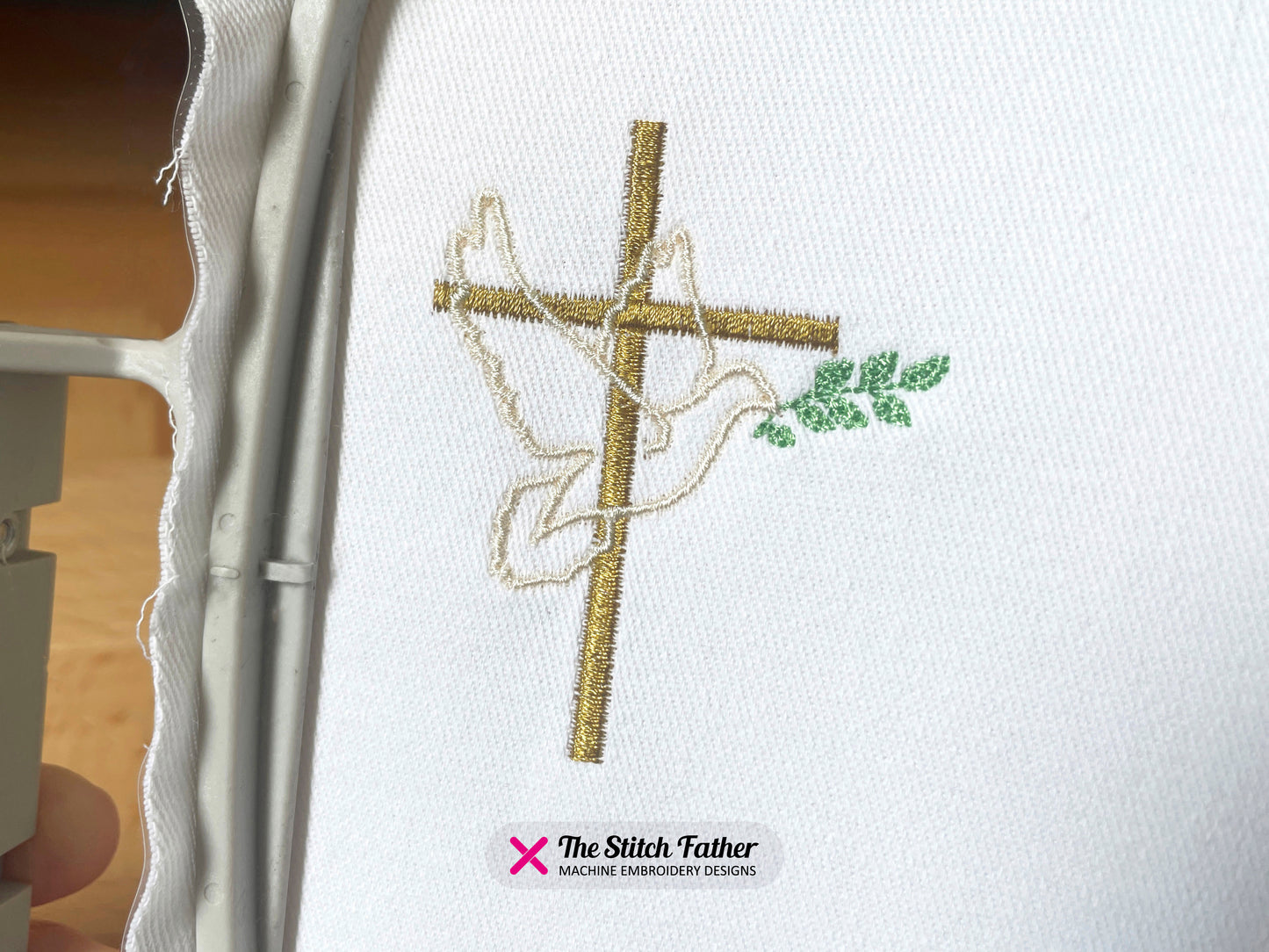 Christian Cross with Dove