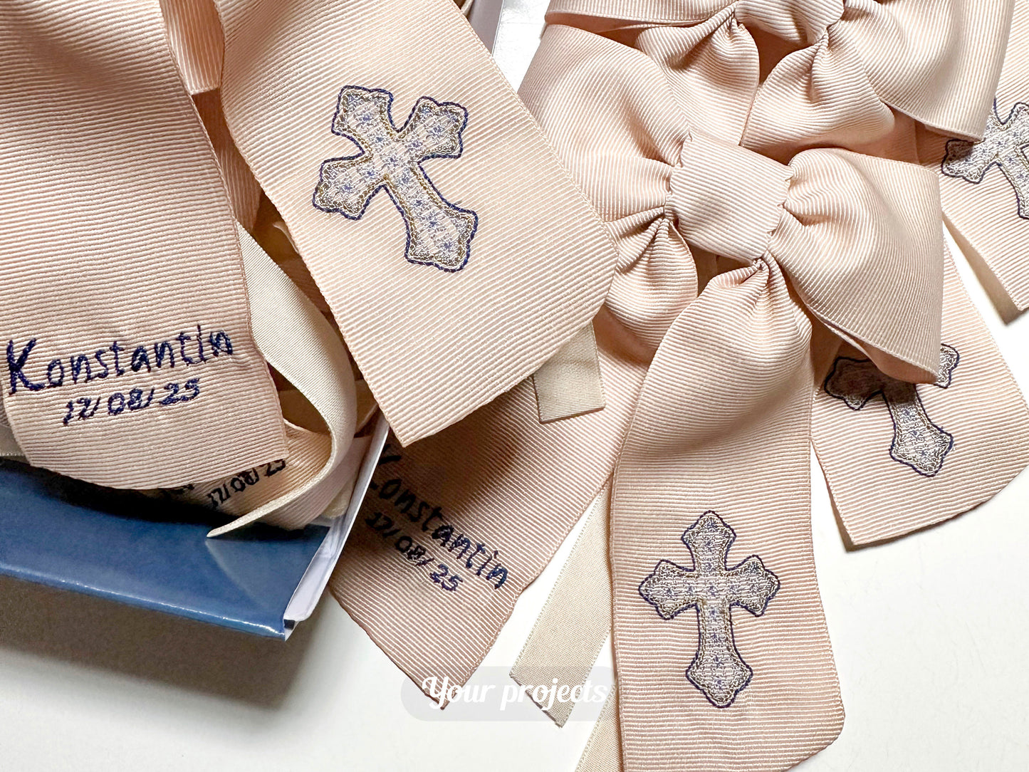 Christian Cross Flower Lace 4x4