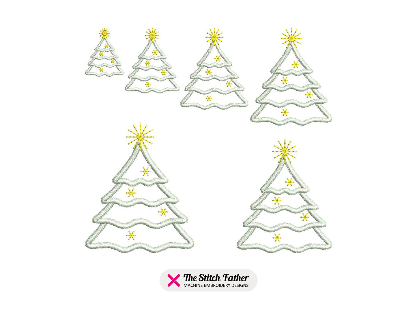 Christmas Patterns Satin Outline Set