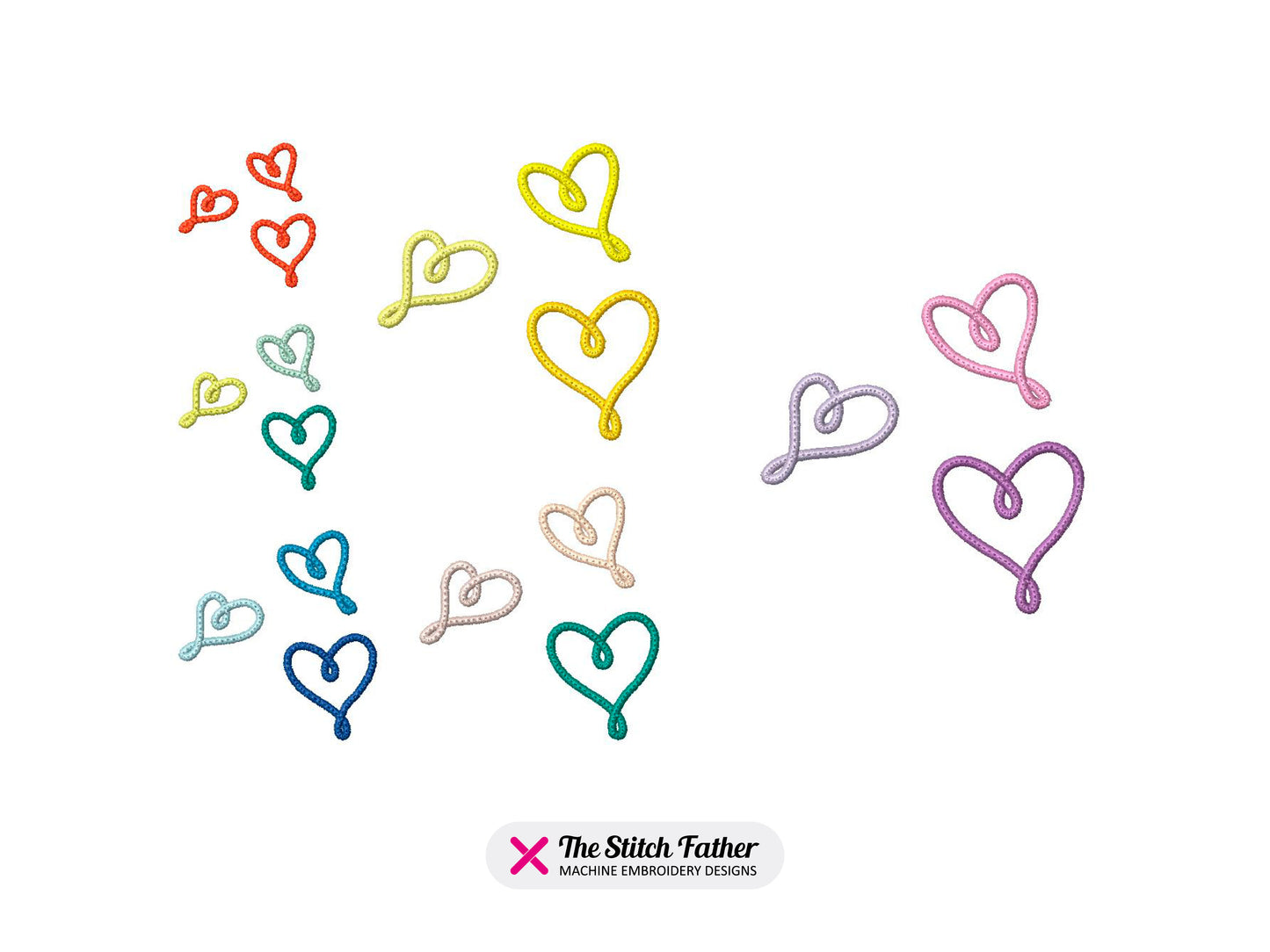 Hearts with Loop Shape