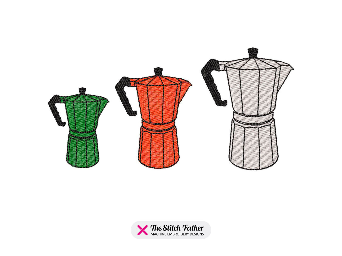 Italian Coffee Maker Fill Stitch