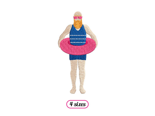 Funny Retro Swimmer