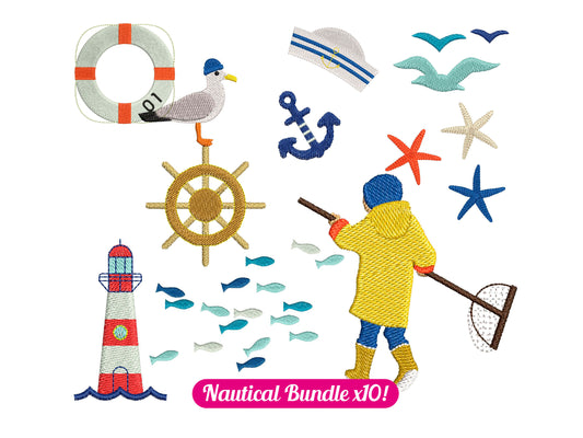 Nautical Ocean Bundle x 10