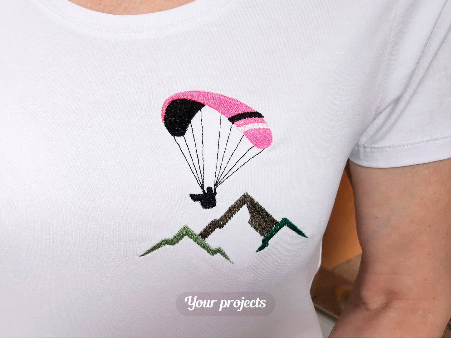 Paraglider over Mountains