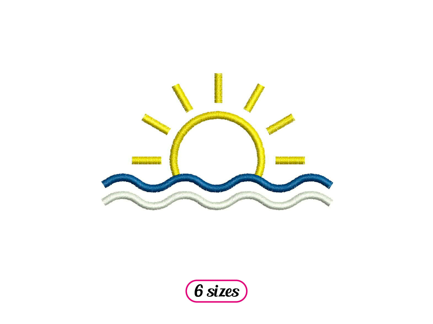 Style linéaire du logo coucher de soleil