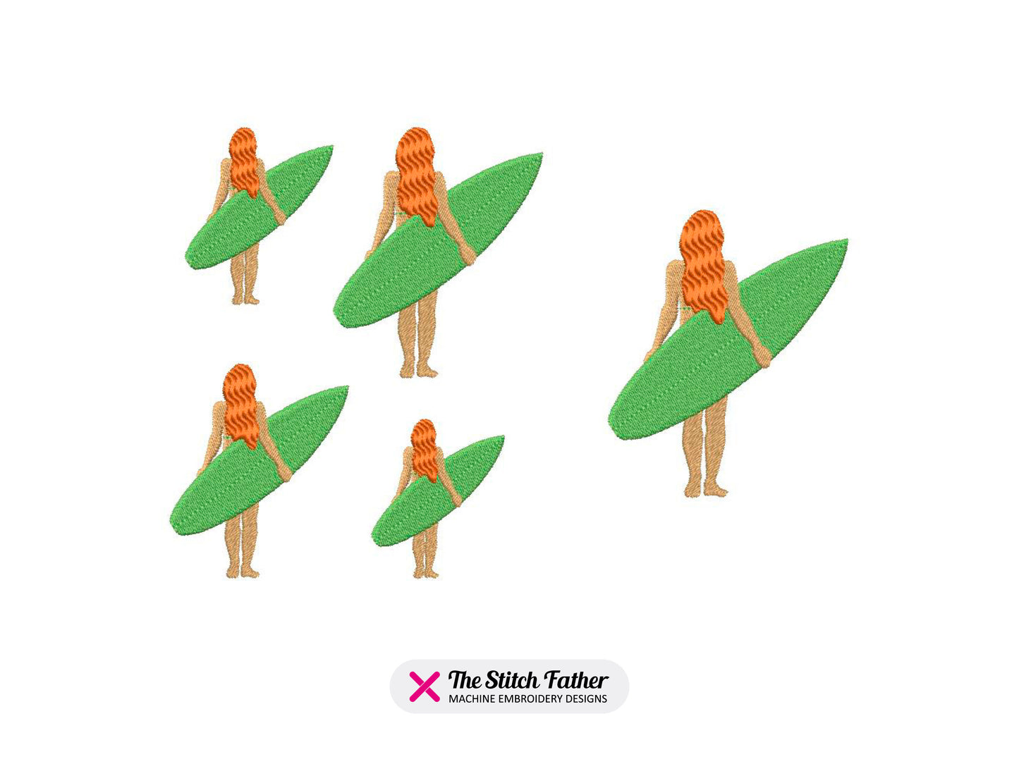 Surf Girl with Board