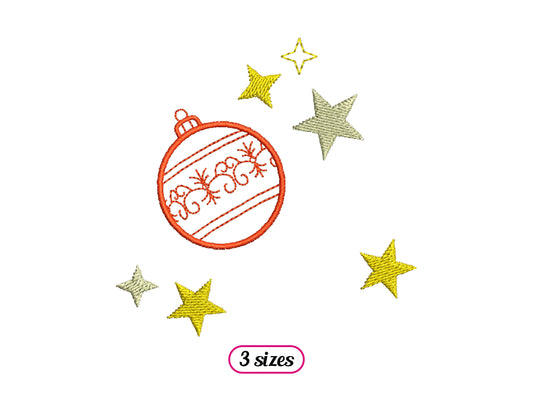Christmas Bauble Outline and Stars