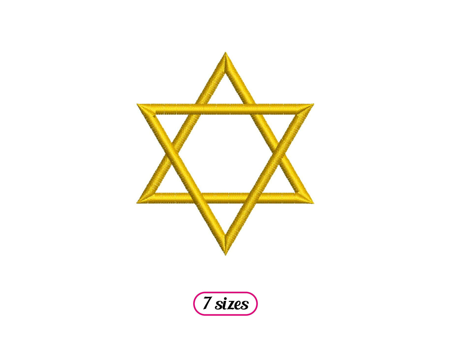 Star of David Satin Machine Embroidery design - 7 sizes - INSTANT DOWNLOAD