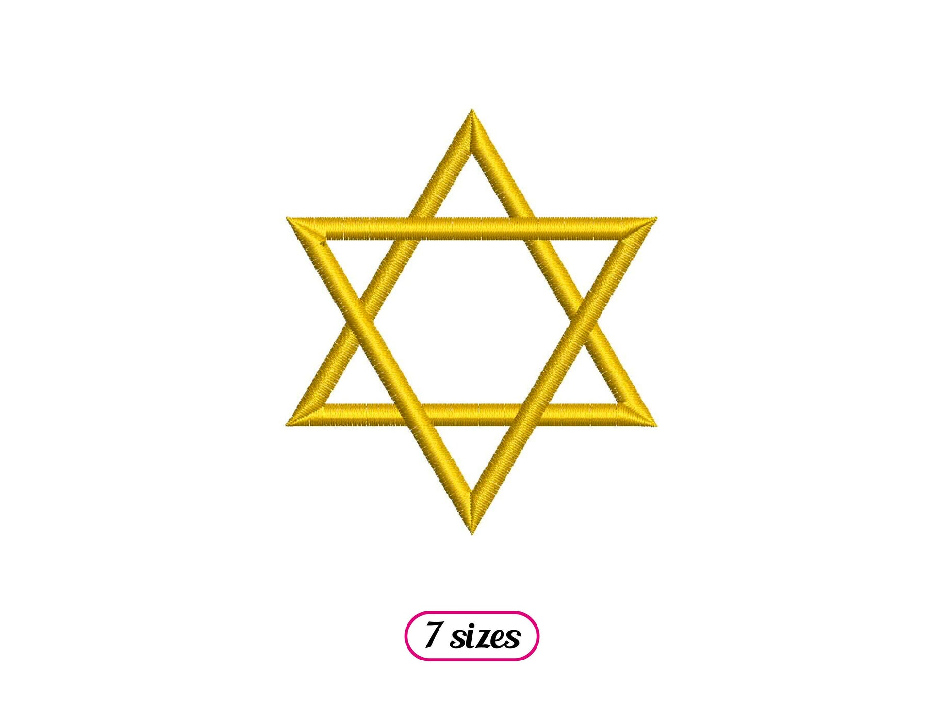 Star of David Satin Machine Embroidery design - 7 sizes - INSTANT DOWNLOAD