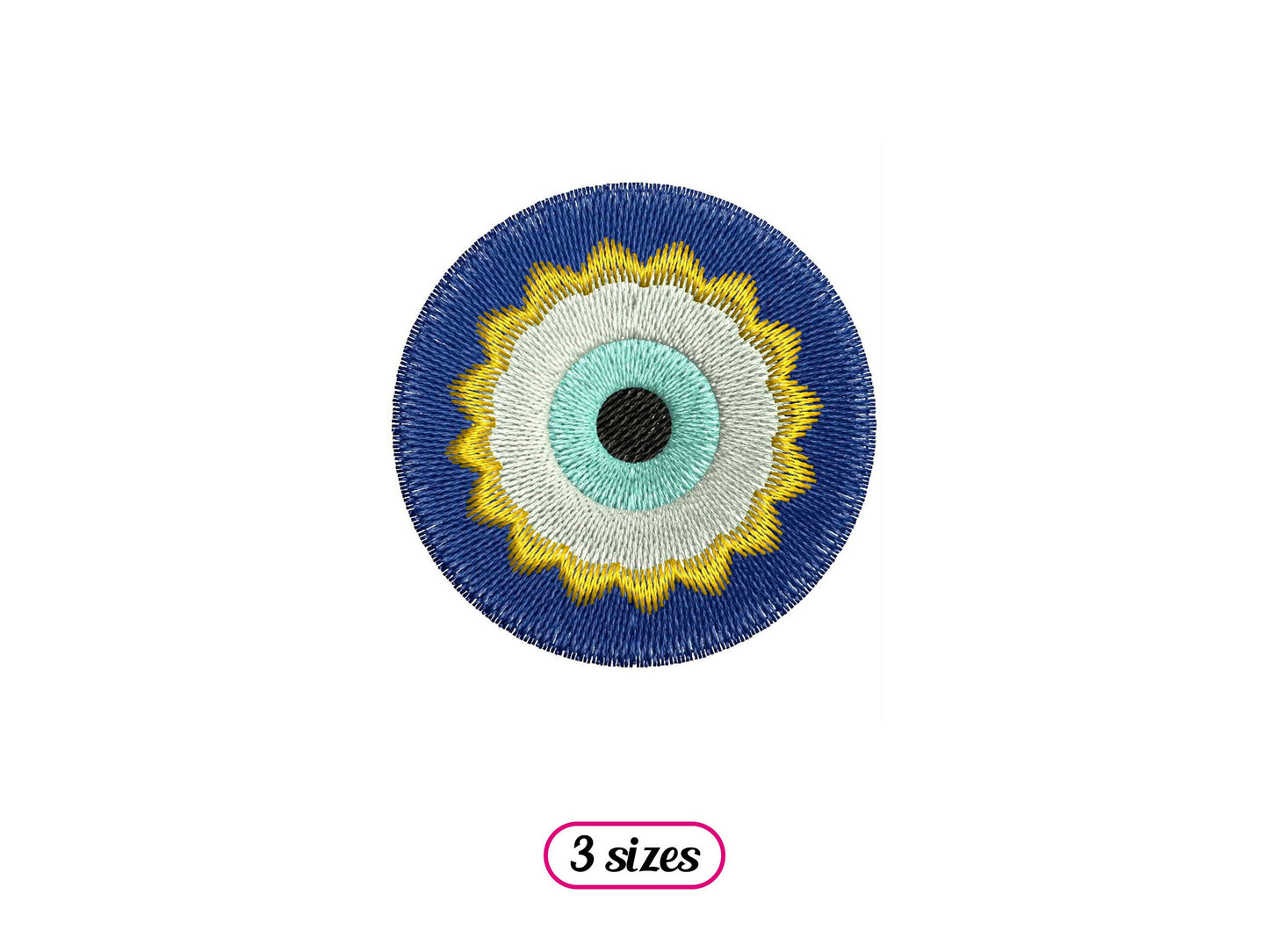 Evil Eye Machine Embroidery design - 3 sizes - INSTANT DOWNLOAD