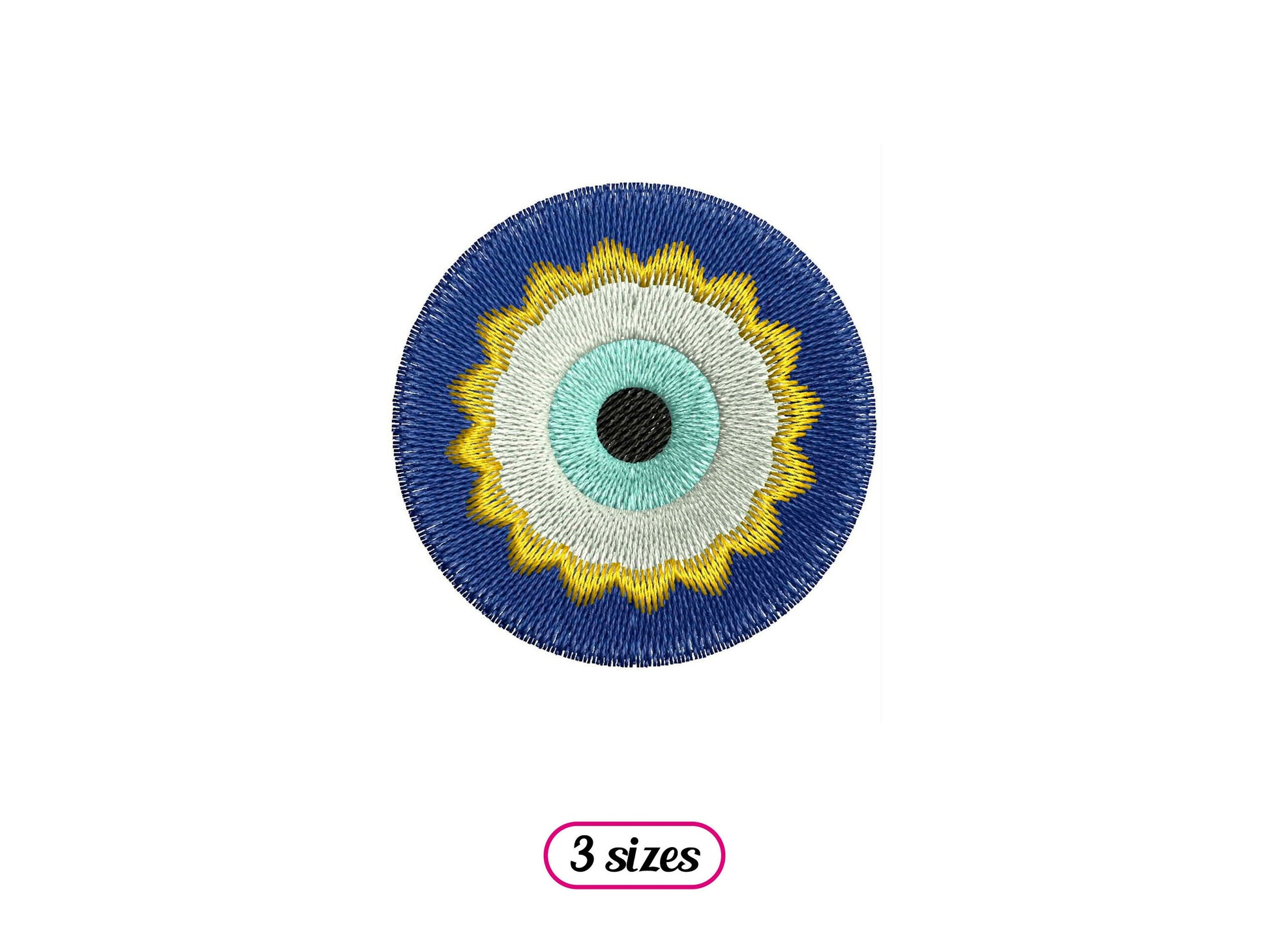Evil Eye Machine Embroidery design - 3 sizes - INSTANT DOWNLOAD