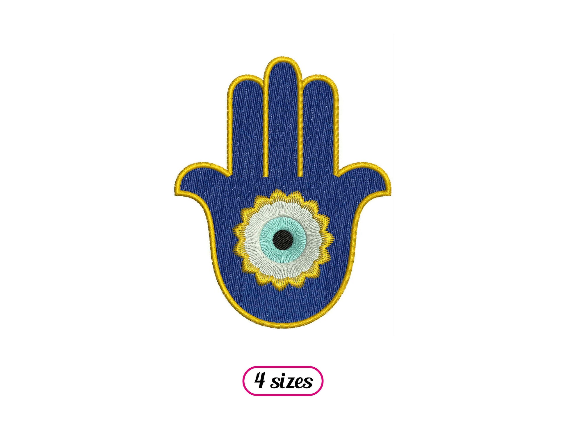 Hand of Fatima Machine Embroidery design - 4 sizes - INSTANT DOWNLOAD