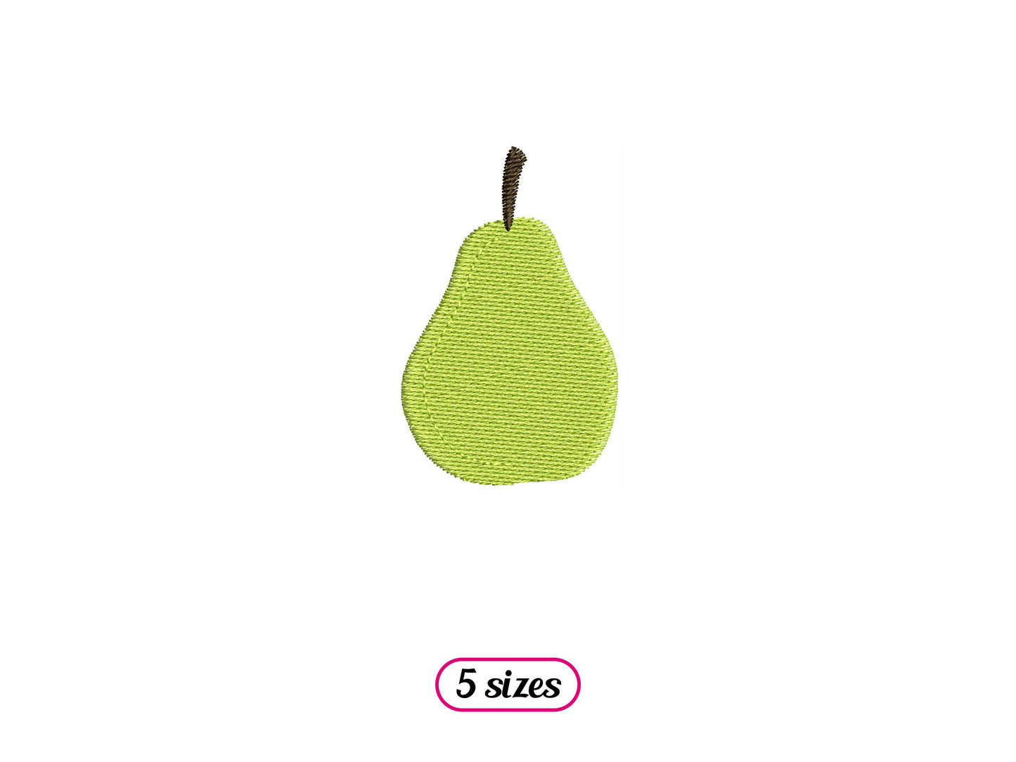 Mini Pear Machine Embroidery design - 5 sizes - INSTANT DOWNLOAD