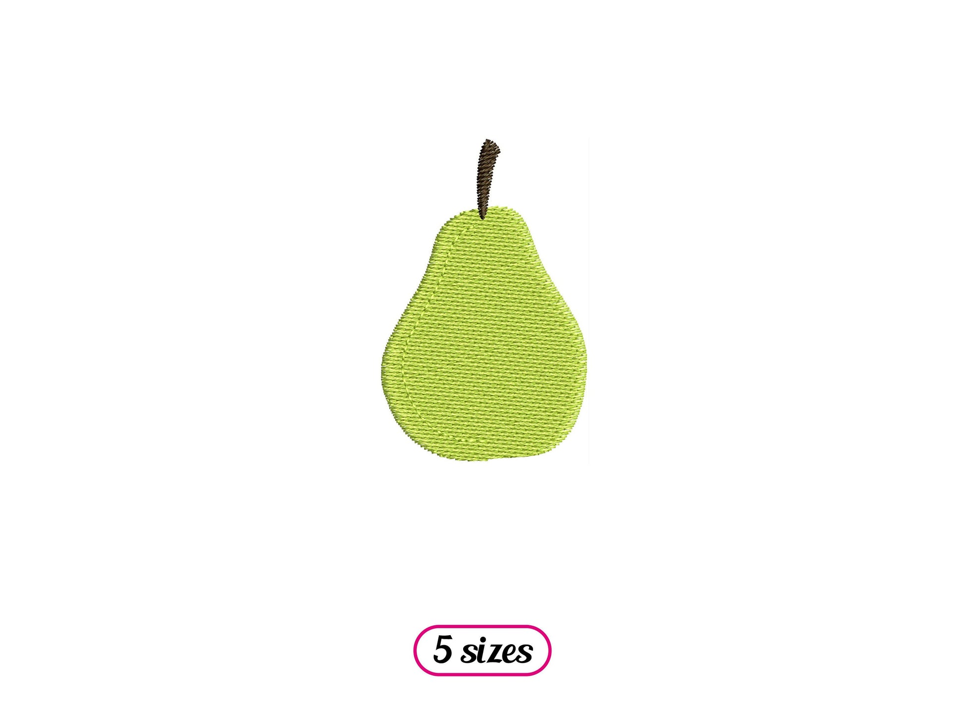 Mini Pear Machine Embroidery design - 5 sizes - INSTANT DOWNLOAD