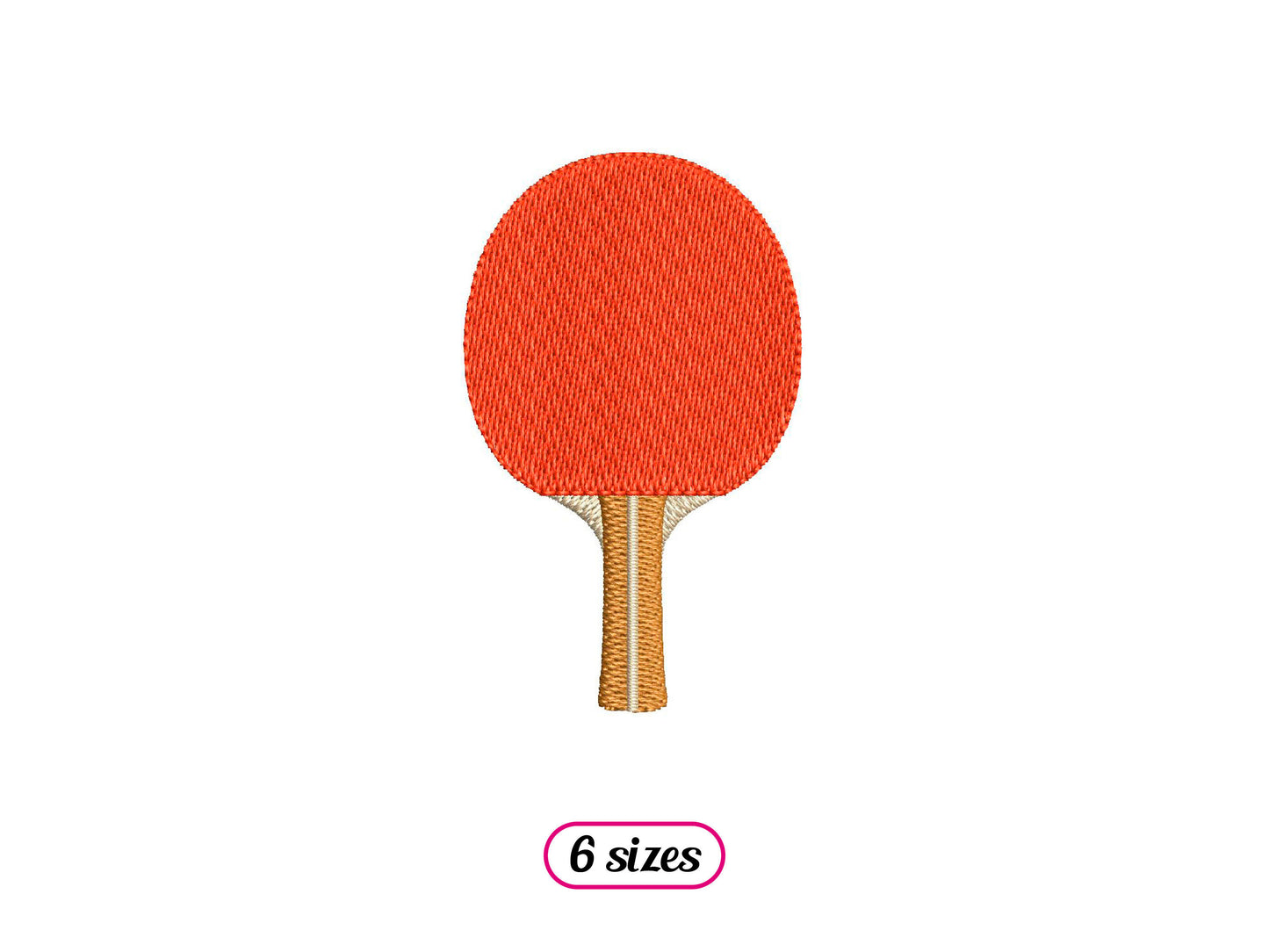 Table Tennis Paddle Machine Embroidery design - 6 sizes - INSTANT DOWNLOAD