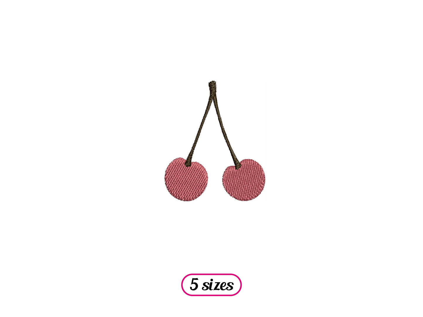 Mini Cherries Machine Embroidery design - 5 sizes - INSTANT DOWNLOAD