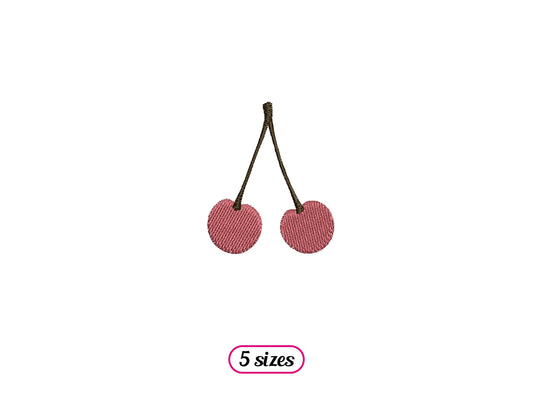 Mini Cherries Machine Embroidery design - 5 sizes - INSTANT DOWNLOAD