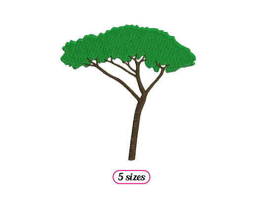 Umbrella Pine Machine Embroidery design - 5 sizes - INSTANT DOWNLOAD