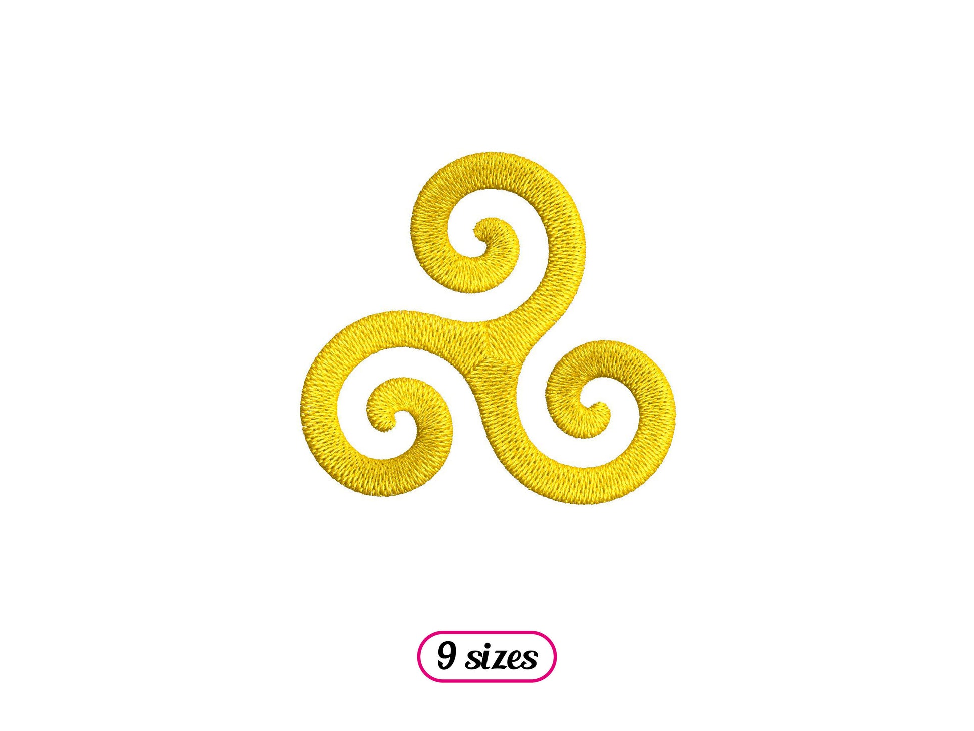 Triskelion Symbol Machine Embroidery design - 9 sizes - INSTANT DOWNLOAD