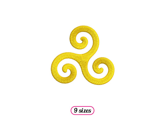 Triskelion Symbol Machine Embroidery design - 9 sizes - INSTANT DOWNLOAD