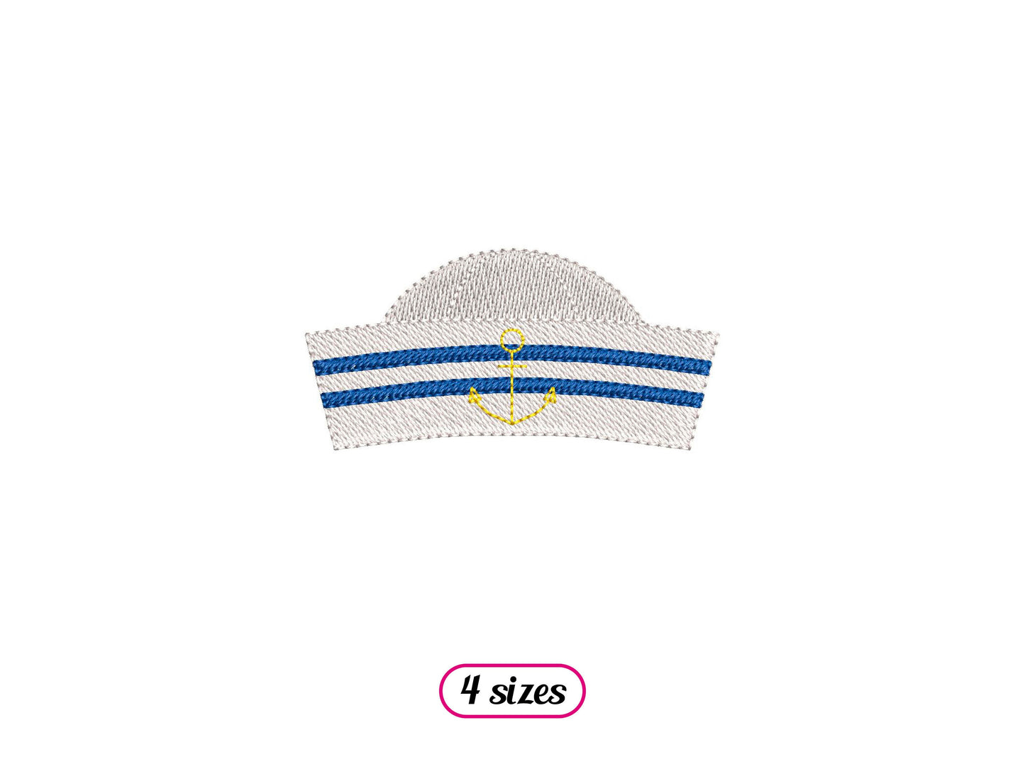 Mini Sailor Hat Machine Embroidery design - 4 sizes - INSTANT DOWNLOAD
