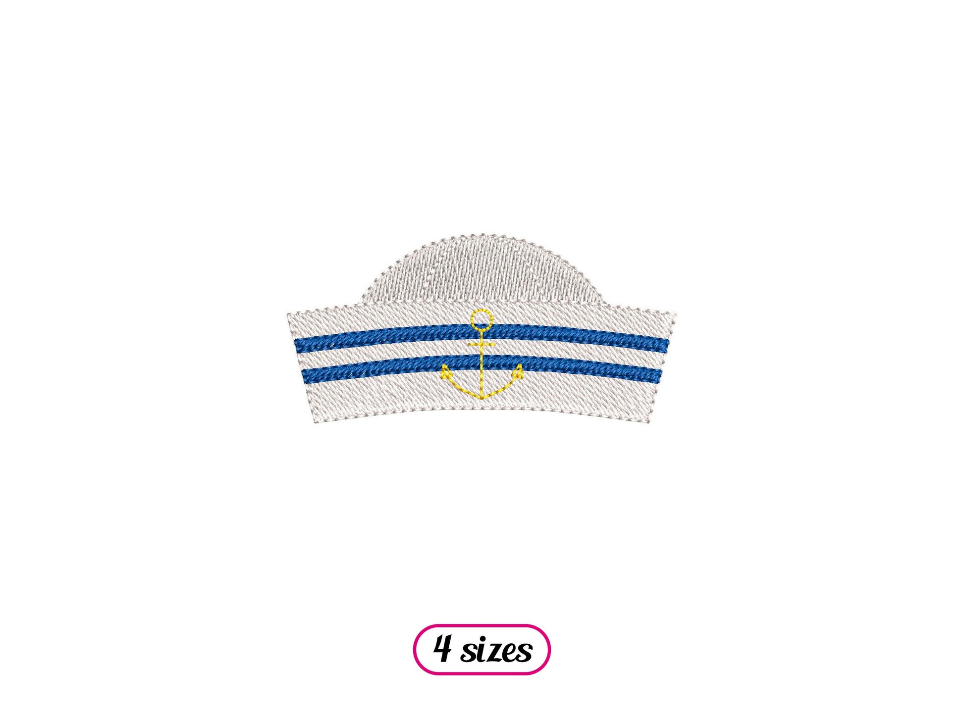 Mini Sailor Hat Machine Embroidery design - 4 sizes - INSTANT DOWNLOAD