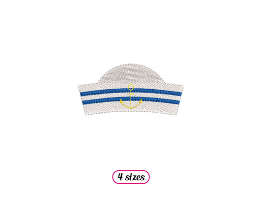Mini Sailor Hat Machine Embroidery design - 4 sizes - INSTANT DOWNLOAD