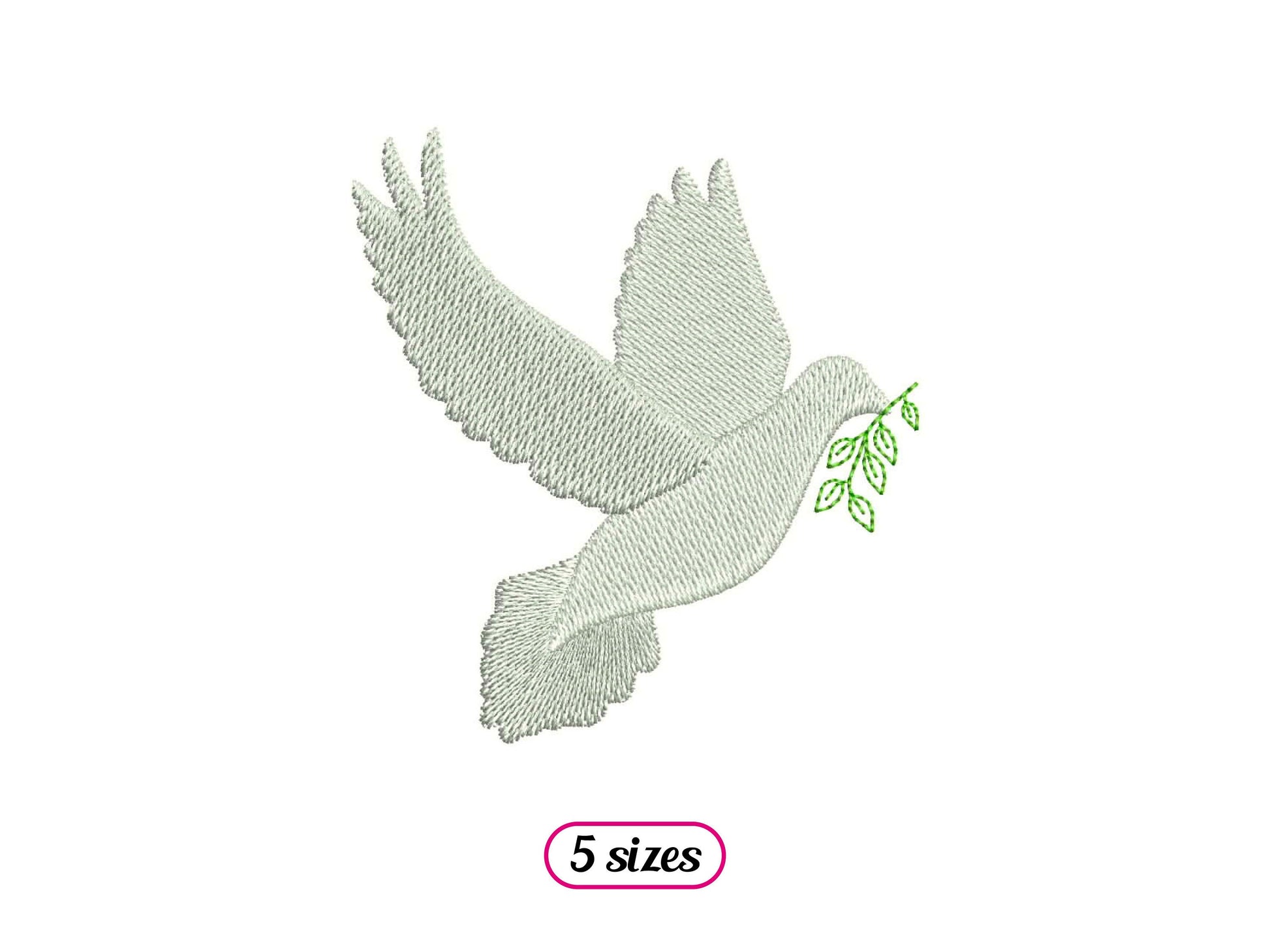 Dove of Peace Machine Embroidery design - 5 sizes - INSTANT DOWNLOAD