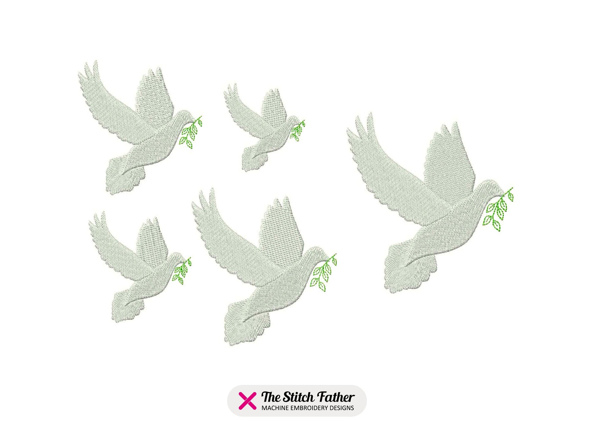 Dove of Peace Machine Embroidery design - 5 sizes - INSTANT DOWNLOAD