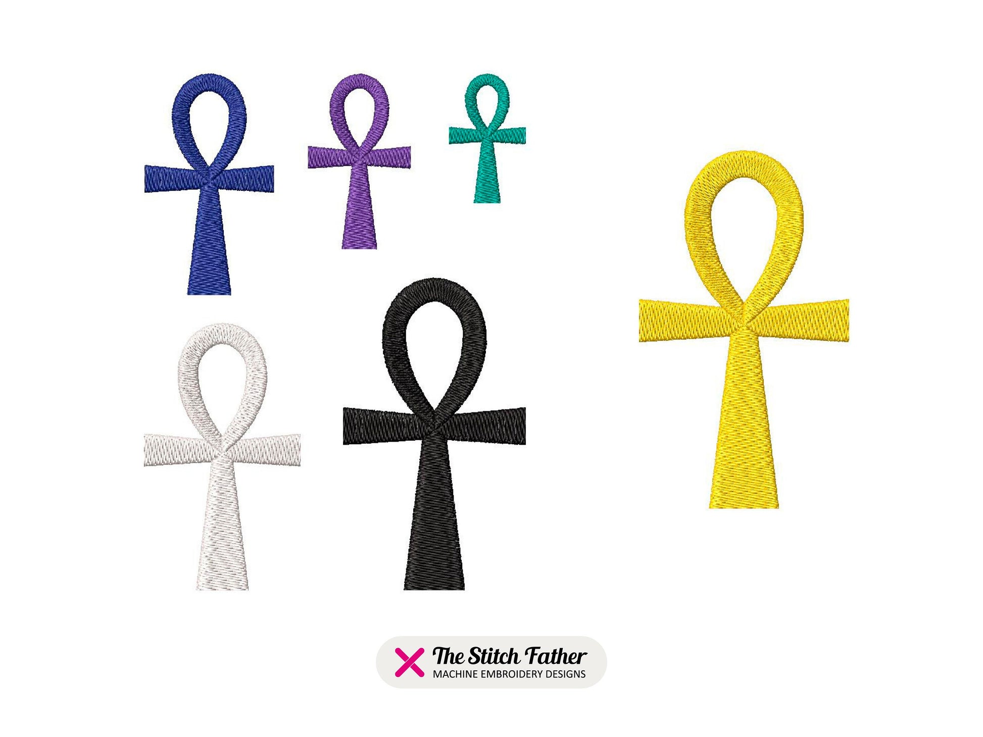 Egyptian Ankh Machine Embroidery design - 6 sizes - INSTANT DOWNLOAD