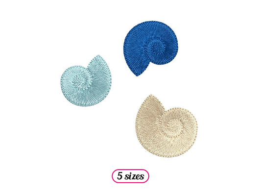 Winkle Shells Machine Embroidery design - 5 sizes - INSTANT DOWNLOAD