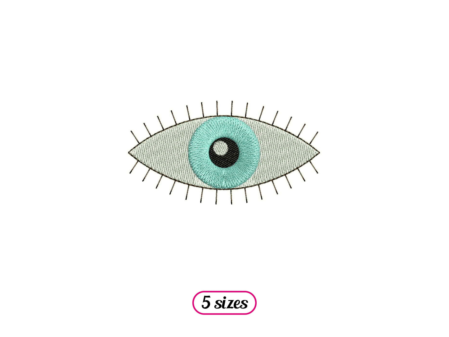 Eye Machine Embroidery design - 5 sizes - INSTANT DOWNLOAD