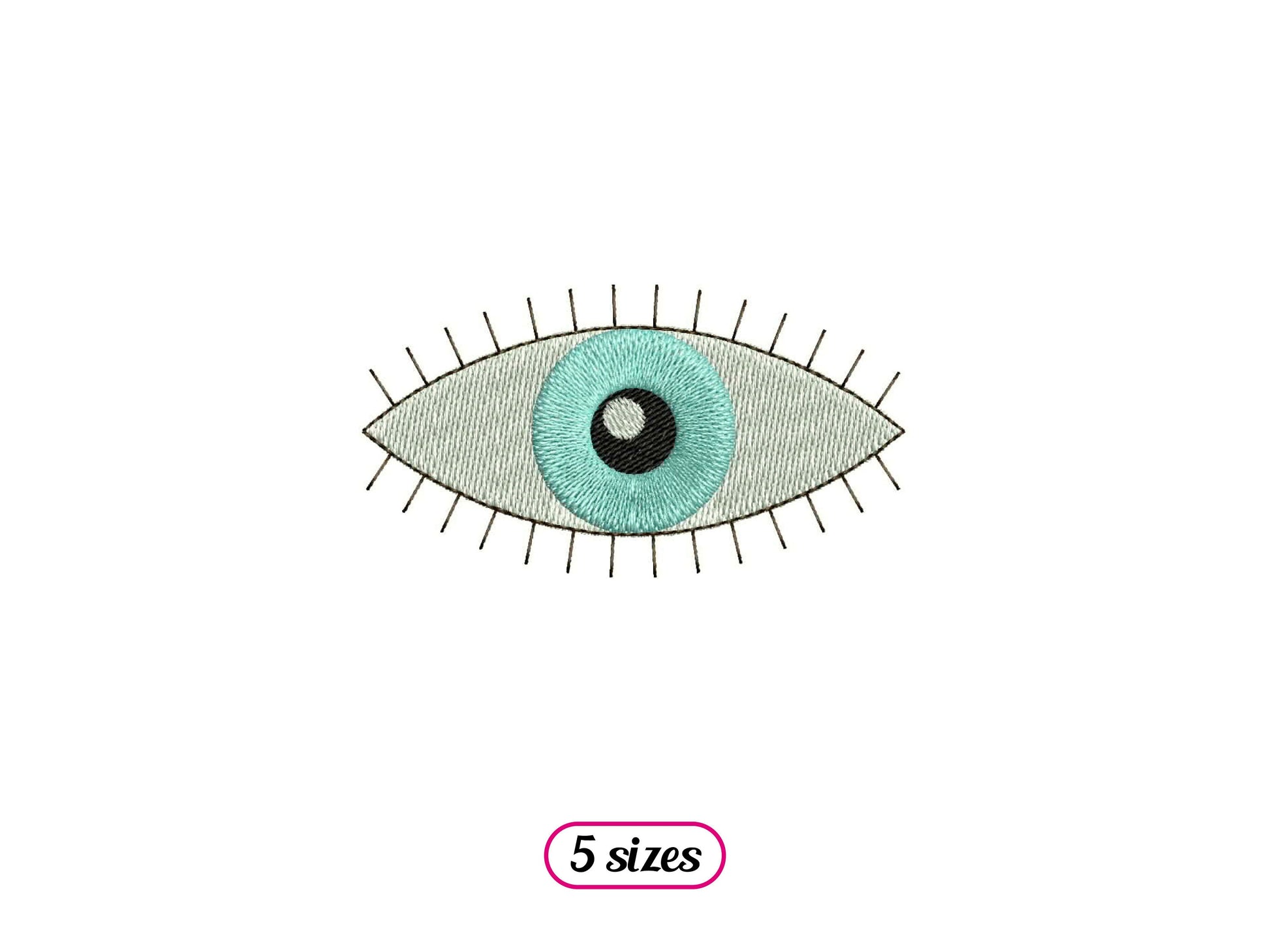 Eye Machine Embroidery design - 5 sizes - INSTANT DOWNLOAD