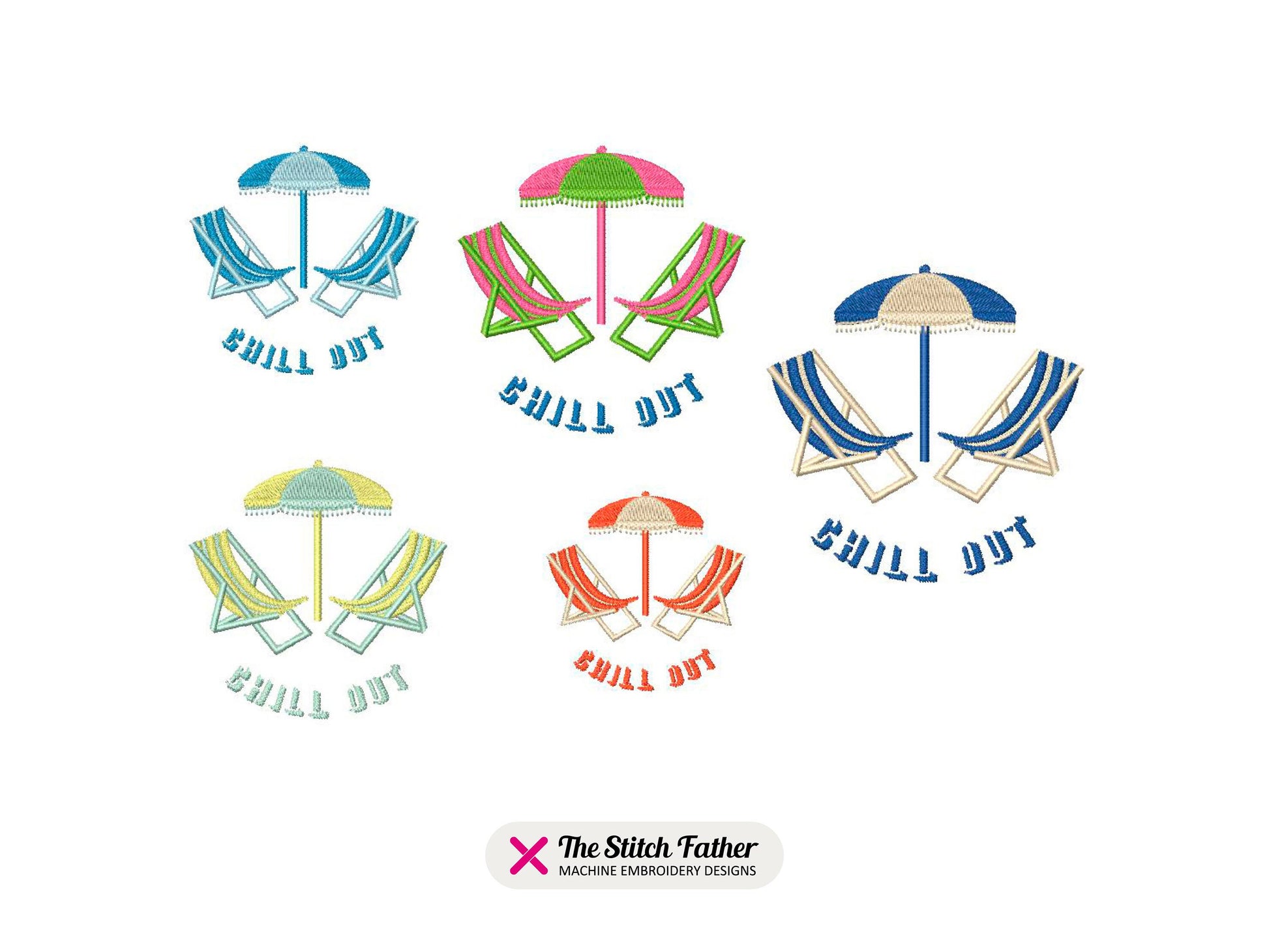 Beach Chairs Chill Out Logo