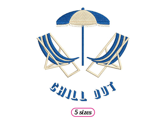 Beach Chairs Chill Out Logo