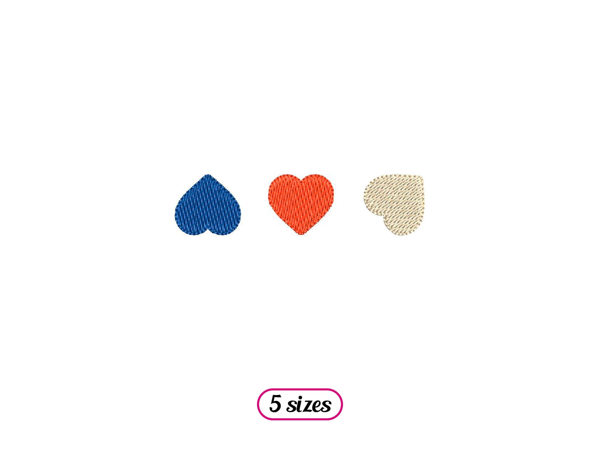 Three Hearts Three Positions Machine Embroidery design - 5 sizes - INSTANT DOWNLOAD