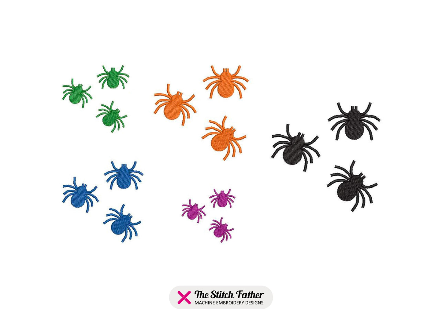 Spiders Machine Embroidery design - 5 sizes - INSTANT DOWNLOAD