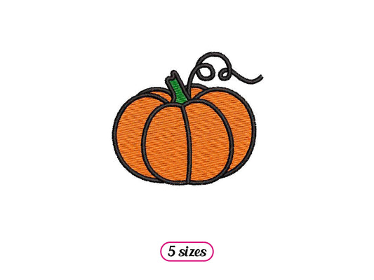 PUMPKIN Machine Embroidery design - 5 sizes - INSTANT DOWNLOAD