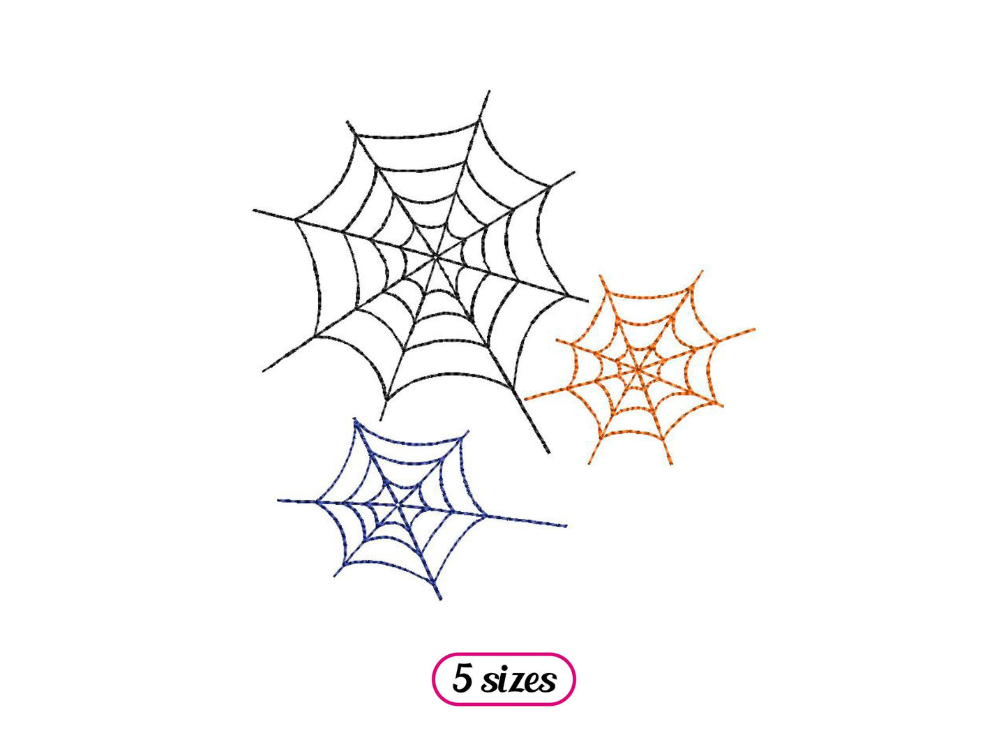 Spider Webs Machine Embroidery design - 5 sizes - INSTANT DOWNLOAD