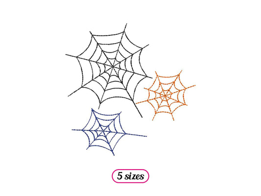Spider Webs Machine Embroidery design - 5 sizes - INSTANT DOWNLOAD