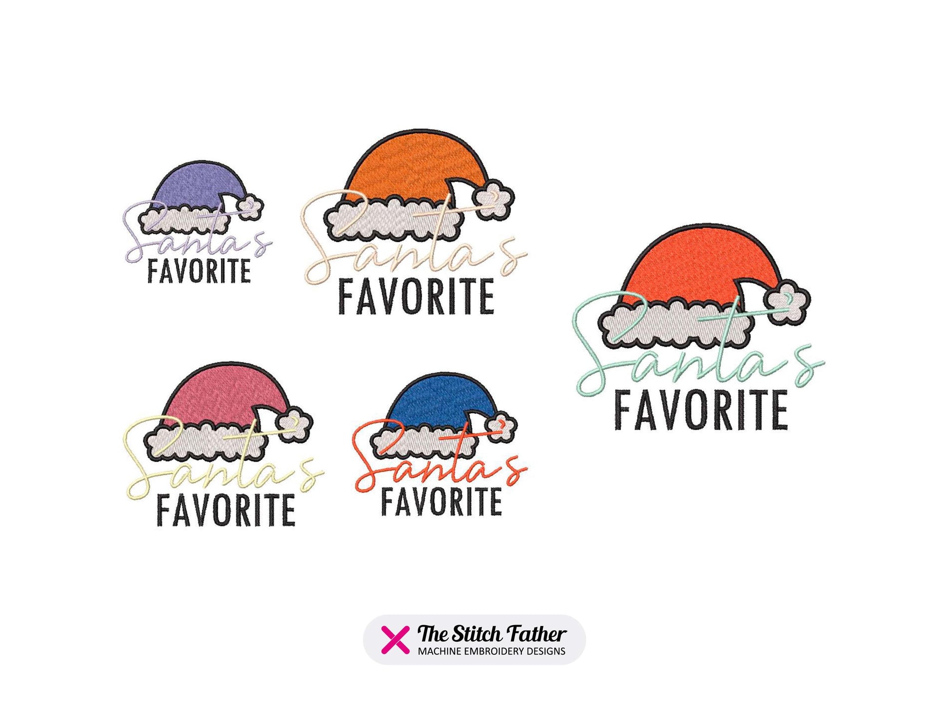 Santa’s Favorite Machine Embroidery design - 5 sizes - INSTANT DOWNLOAD
