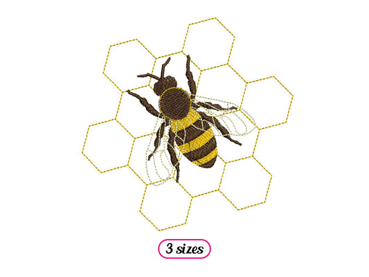 Mini Bee on Honeycomb