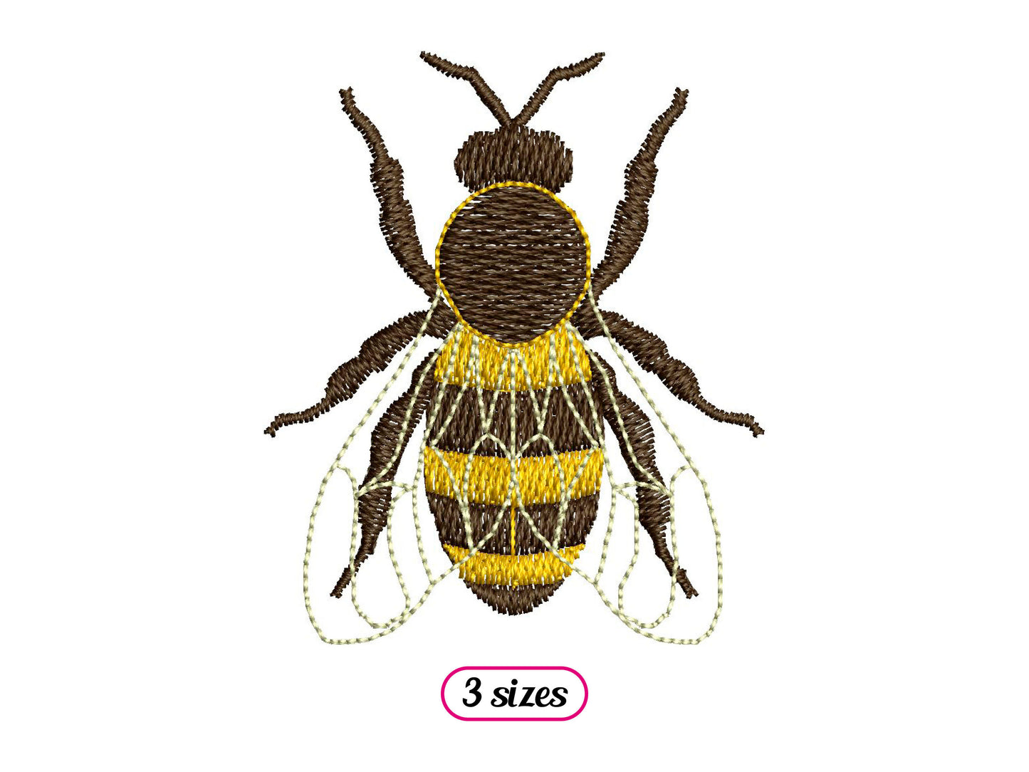 Mini Realistic Bee Top View