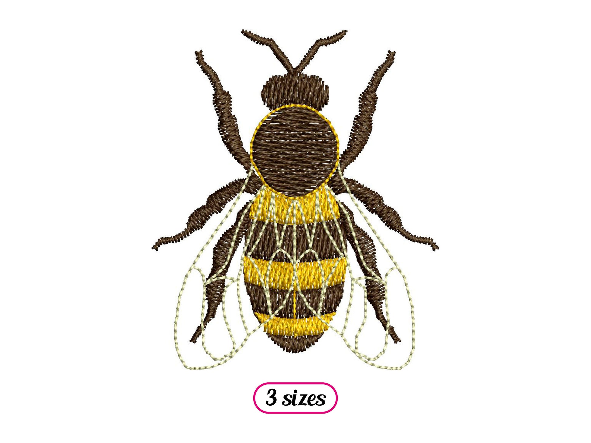 Mini Realistic Bee Top View