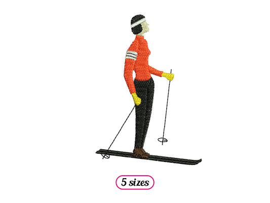 Standing Skier Vintage Style