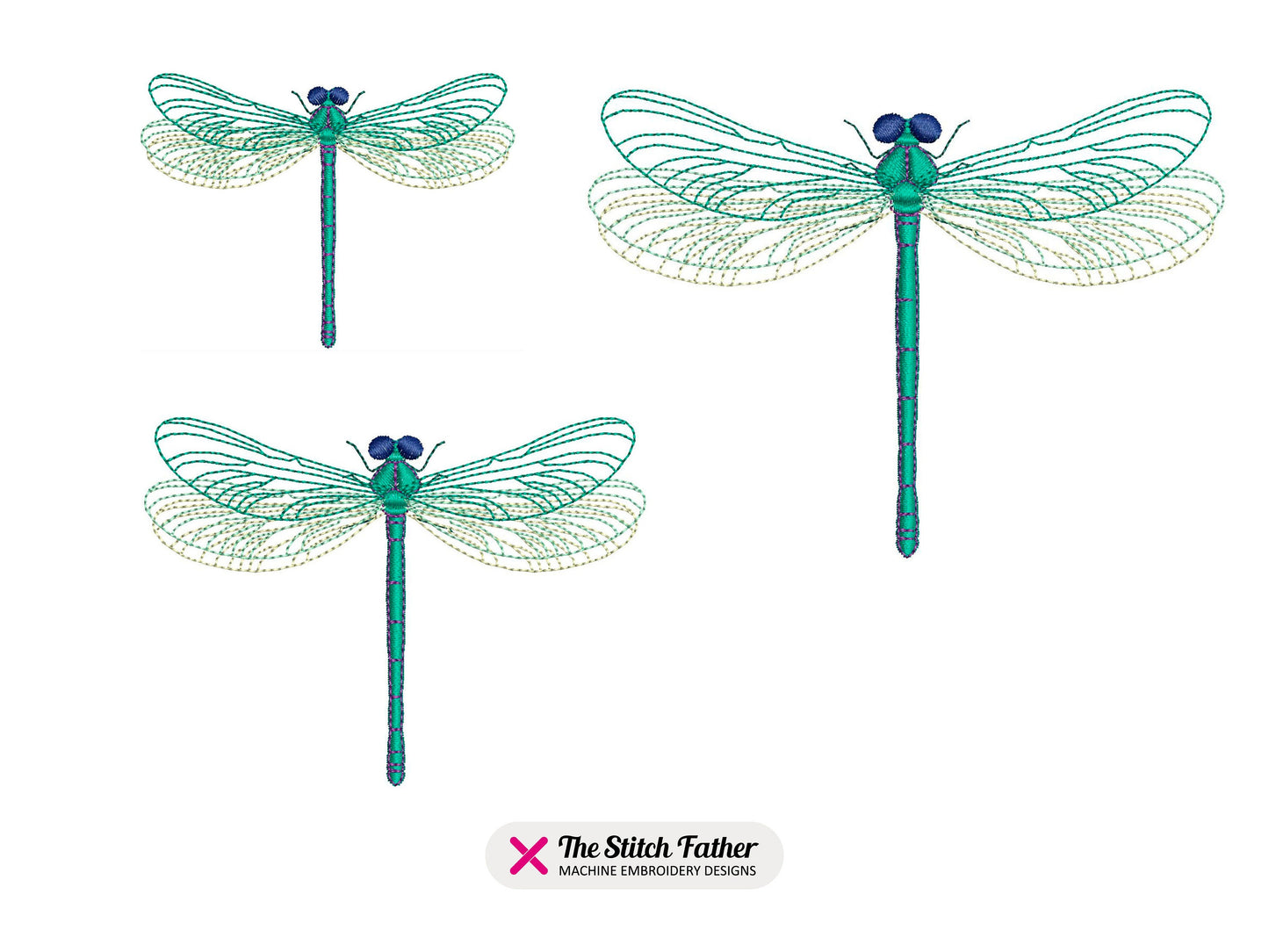 Realistic Dragonfly Top View